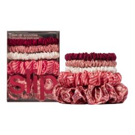 pure silk assorted scrunchies set of 5
