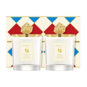 Decorated Candle Duo