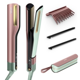 SilkiPro Straight Hair Straightener + Dryer in One Tool Strawberry Matcha