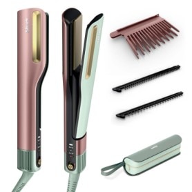 SilkiPro Straight Hair Straightener + Dryer in One Tool Strawberry Matcha