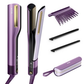 SilkiPro Straight Hair Straightener + Dryer in One Tool Plum Satin