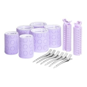 ROLL & BOUNCE HAIR ROLLERS SET - Set of self-grip hair styling rollers 3 pc