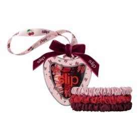 PURE SILK SKINNY SCRUNCHIE TRIO ORNAMENT EMMIE