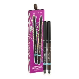 RETRACTABLE EYEPEN DUO - 1 black pencil and 1 brown pencil Set