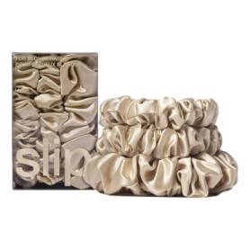 Back to Basics - Blonde Pure Silk Scrunchie Set 3 pieces