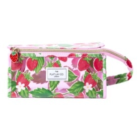 Open Flat Summer Strawberries Makeup Jelly Box Bag