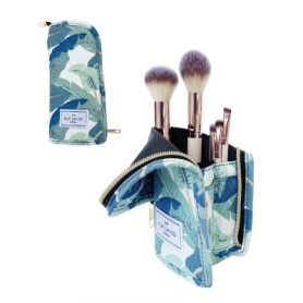 Standing Brush Case Tropical Leaves 1each