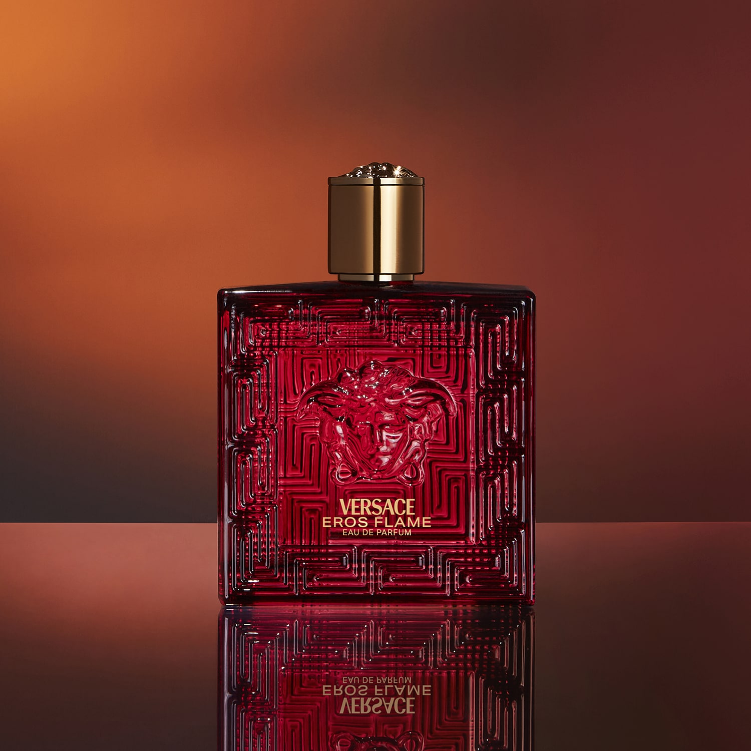 Versace Men's Orange/Black Eros Flame Eau De Parfum (50Ml