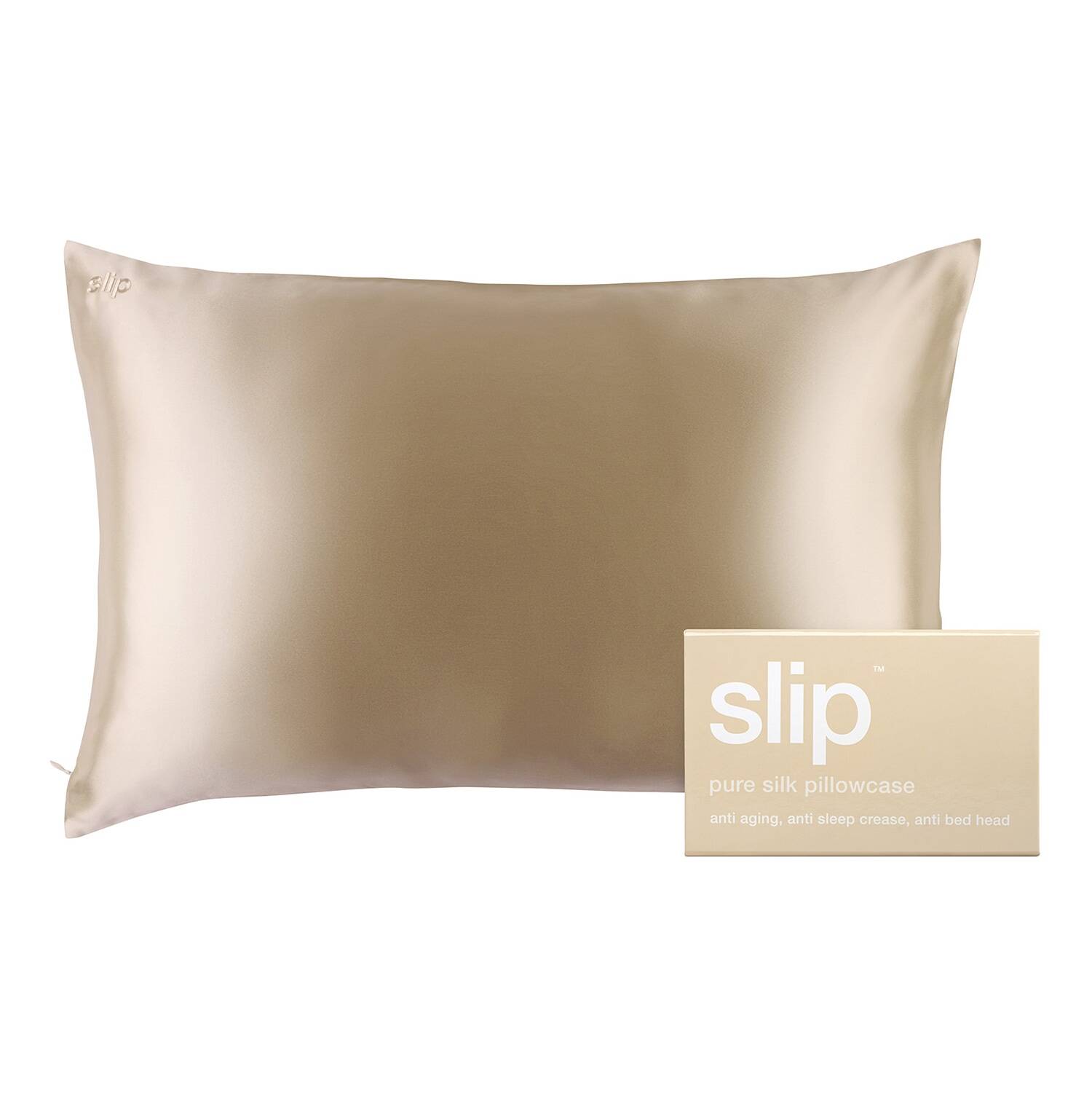 Slip Silk Pillowcase Pure Silk Queen Pillowcase Caramel
