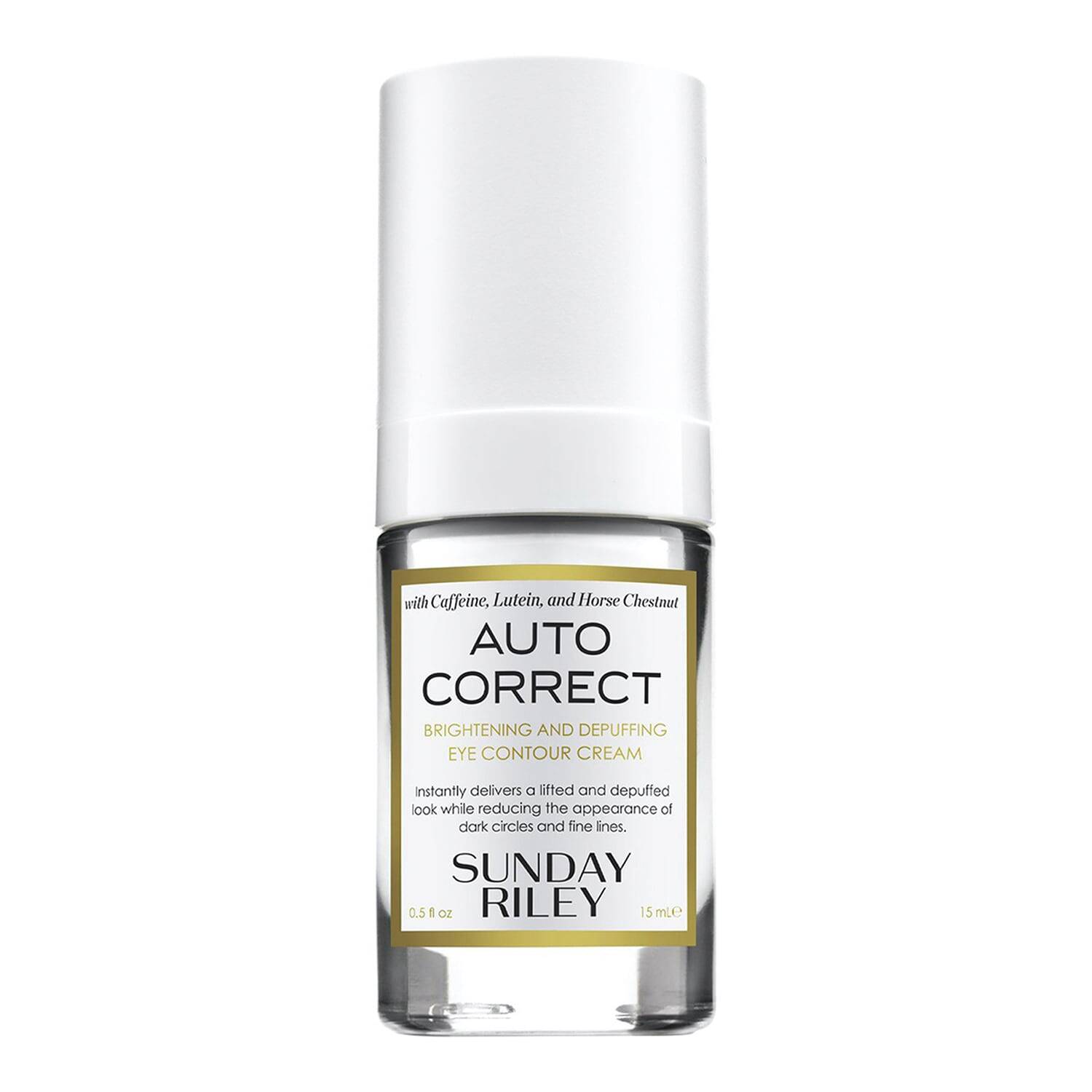 Sunday Riley Auto Correct Brightening And Depuffing Eye Contour Cream Auto Correct Brightening And Depuffing E