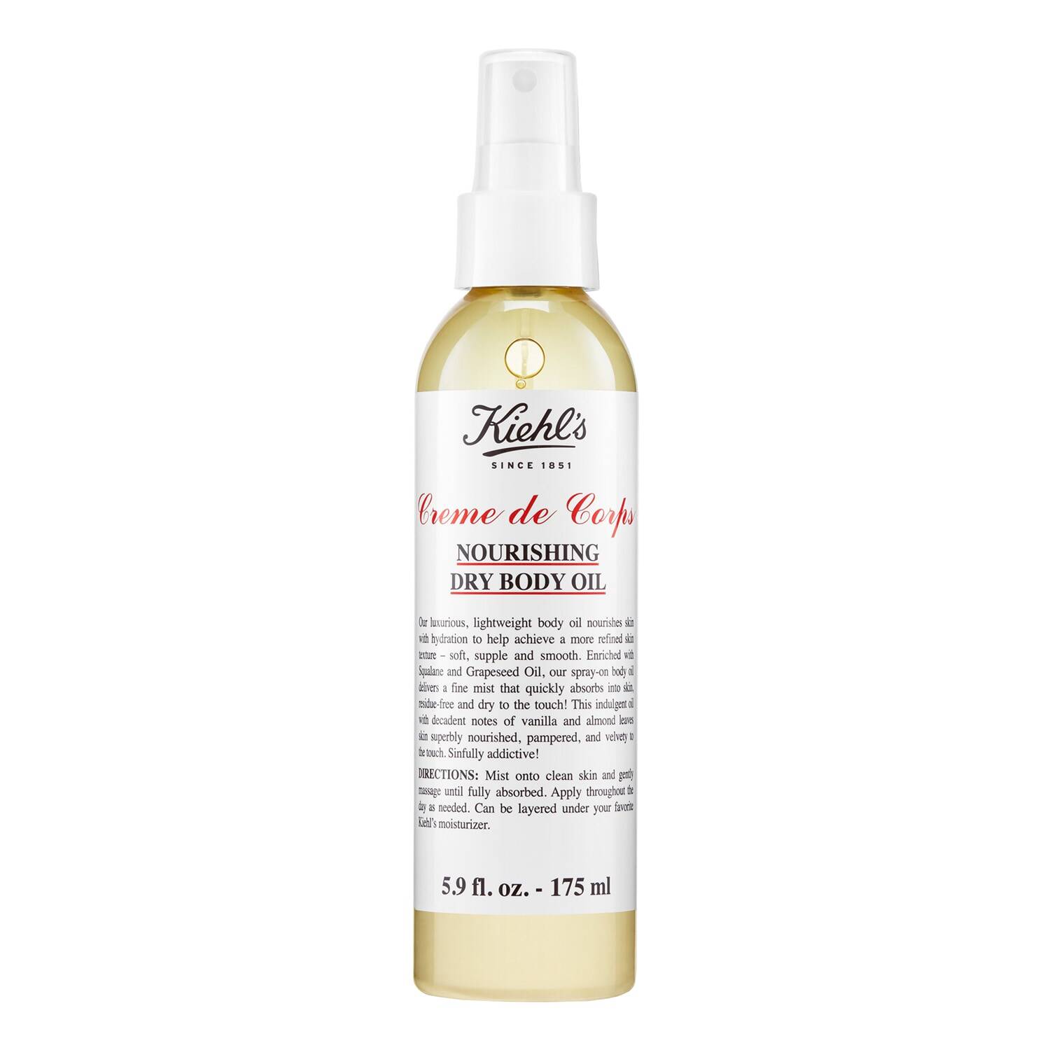 Kiehl's Crème De Corps Nourishing Dry Body Oil 175Ml