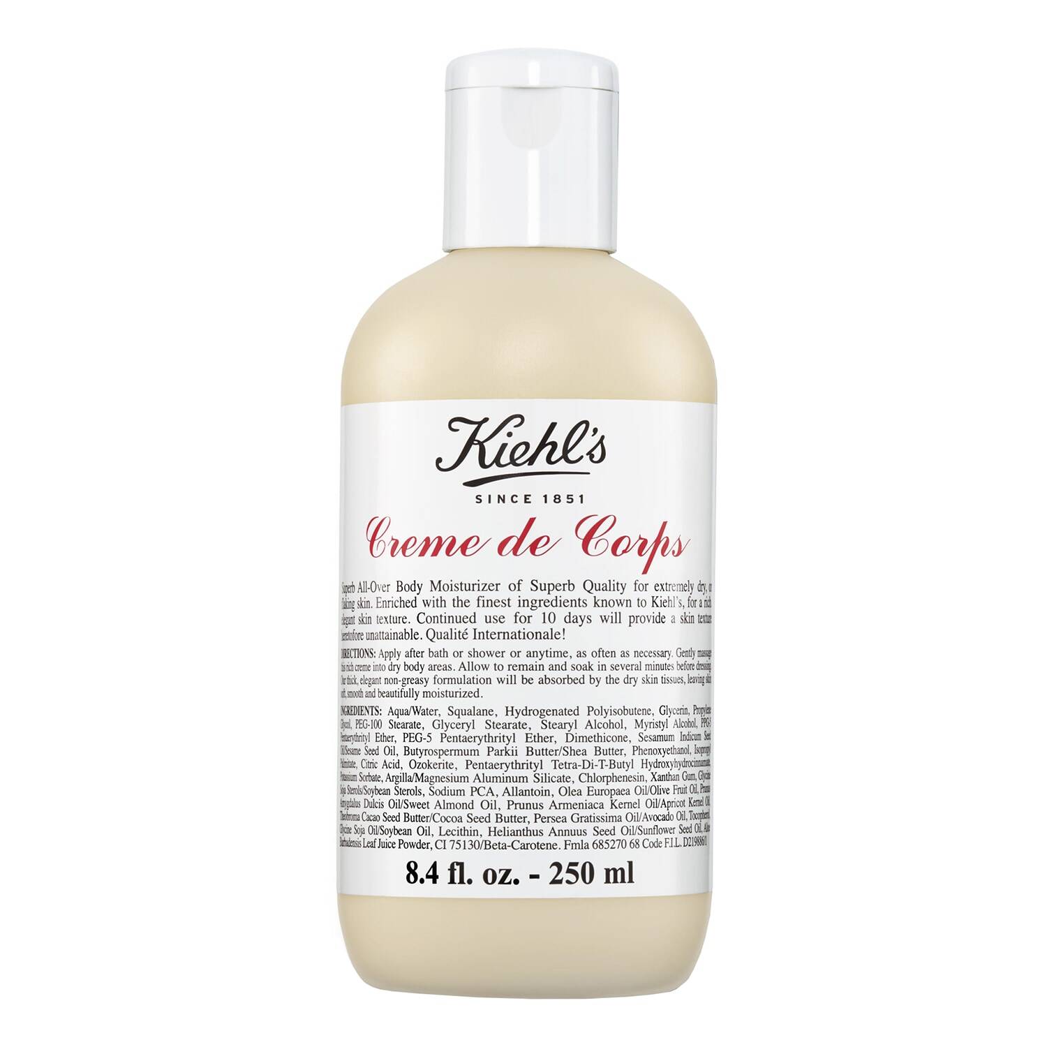 Kiehl's Creme De Corps Pouch Body Lotion Refillable 250Ml