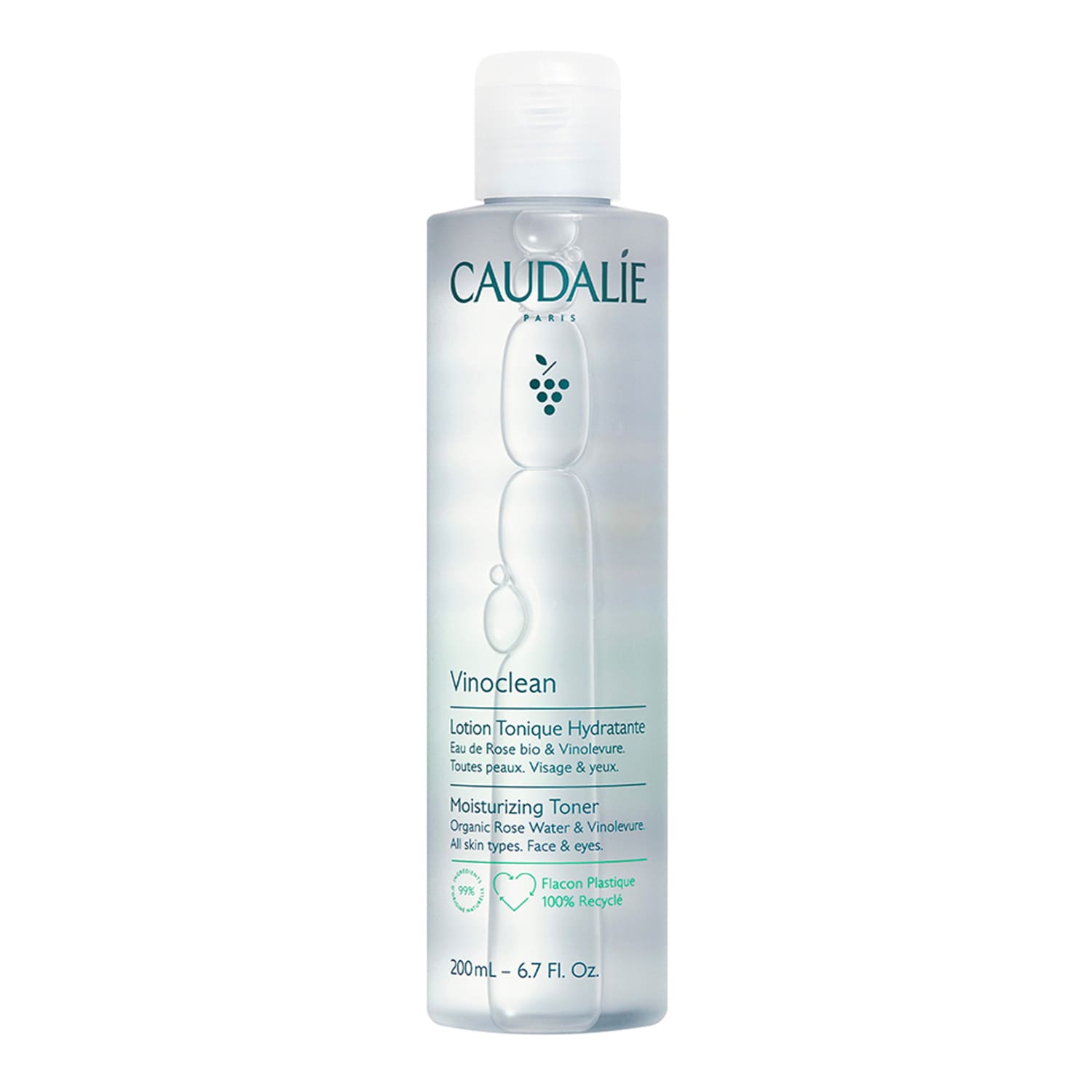 Caudalie Vinoclean Moisturising Toner With Rose Water 200Ml