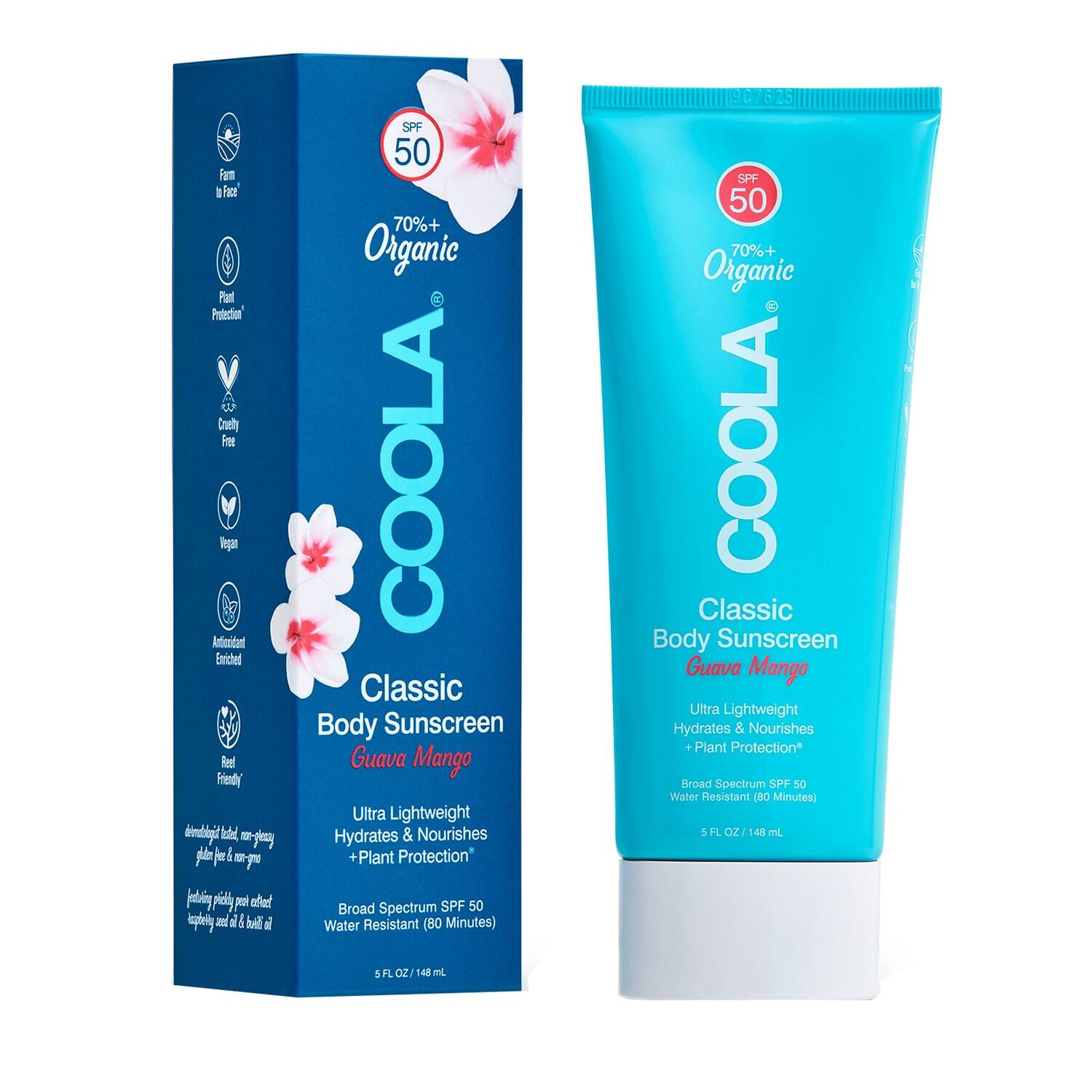 Coola Classic Body Organic Sunscreen Lotion Spf50 Guava Mango - Body Suncare 148 Ml