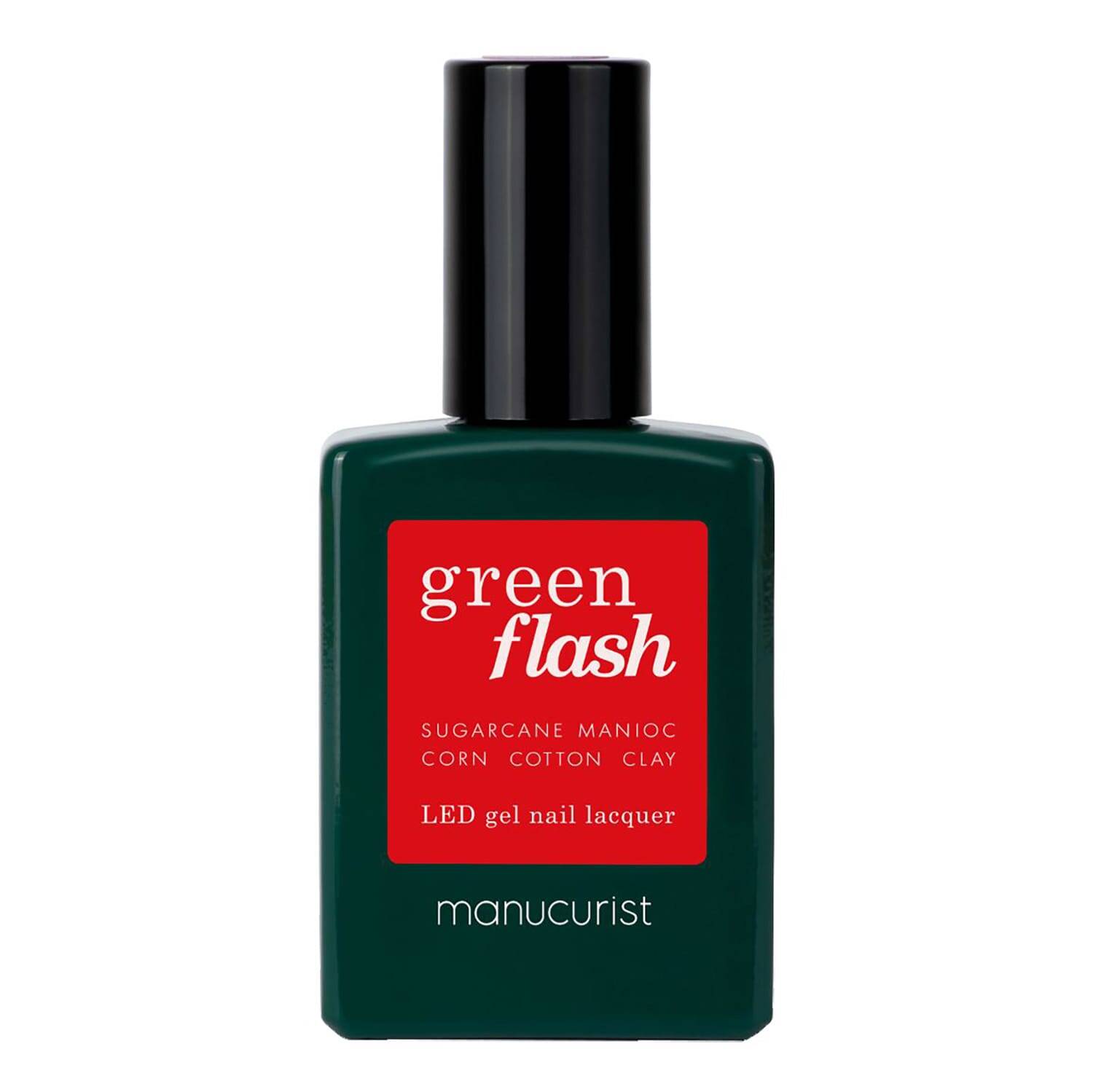Manucurist Led Nail Polish Green Flash 15Ml Poppy Red