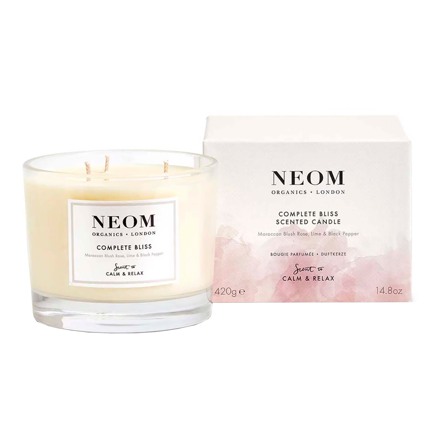 Neom Wellbeing Complete Bliss Scented Candle 420G