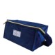 Open Flat Makeup Box Bag in Deep Blue Velvet