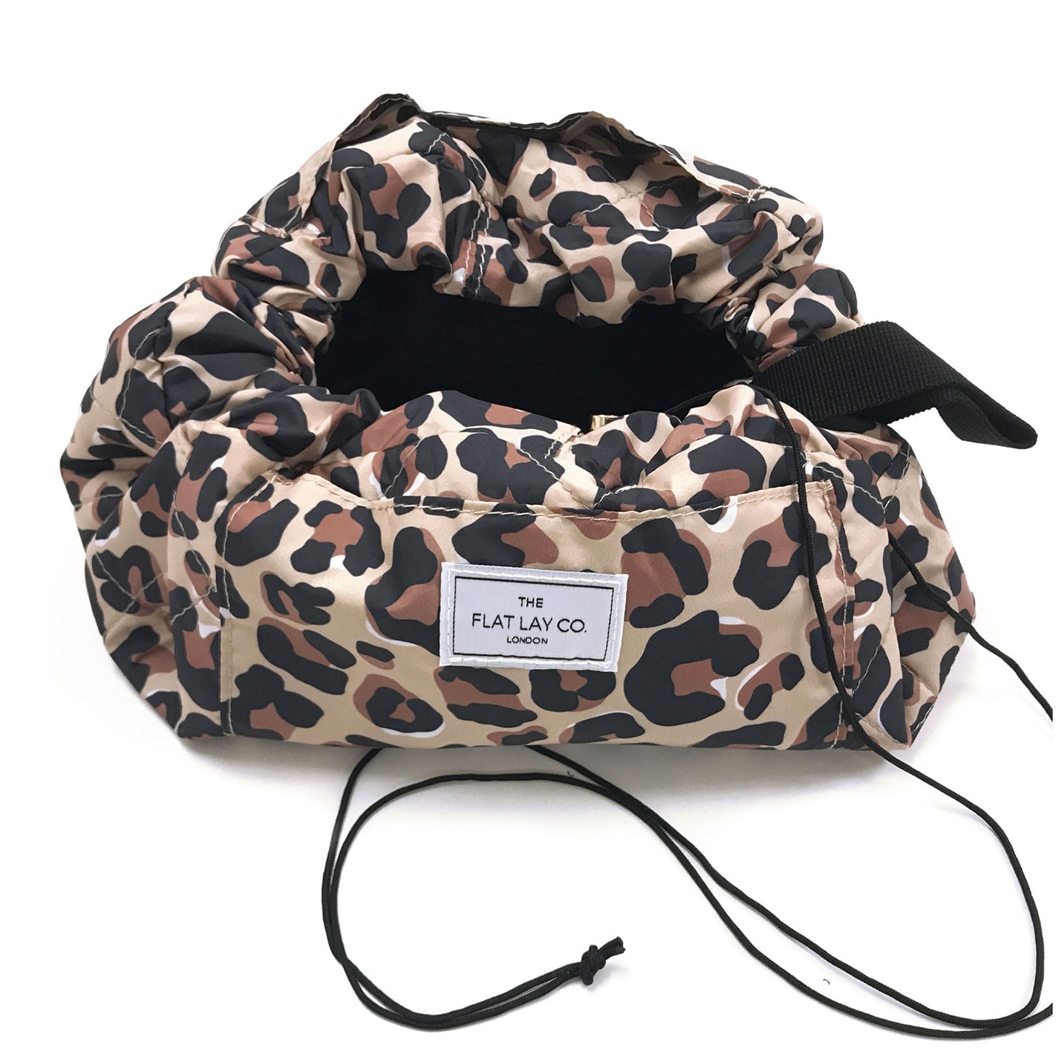 The Flat Lay Co. Open Flat Makeup Bag In Leopard Print 1Each