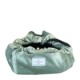 Open Flat Makeup Bag in Sage Green Velvet