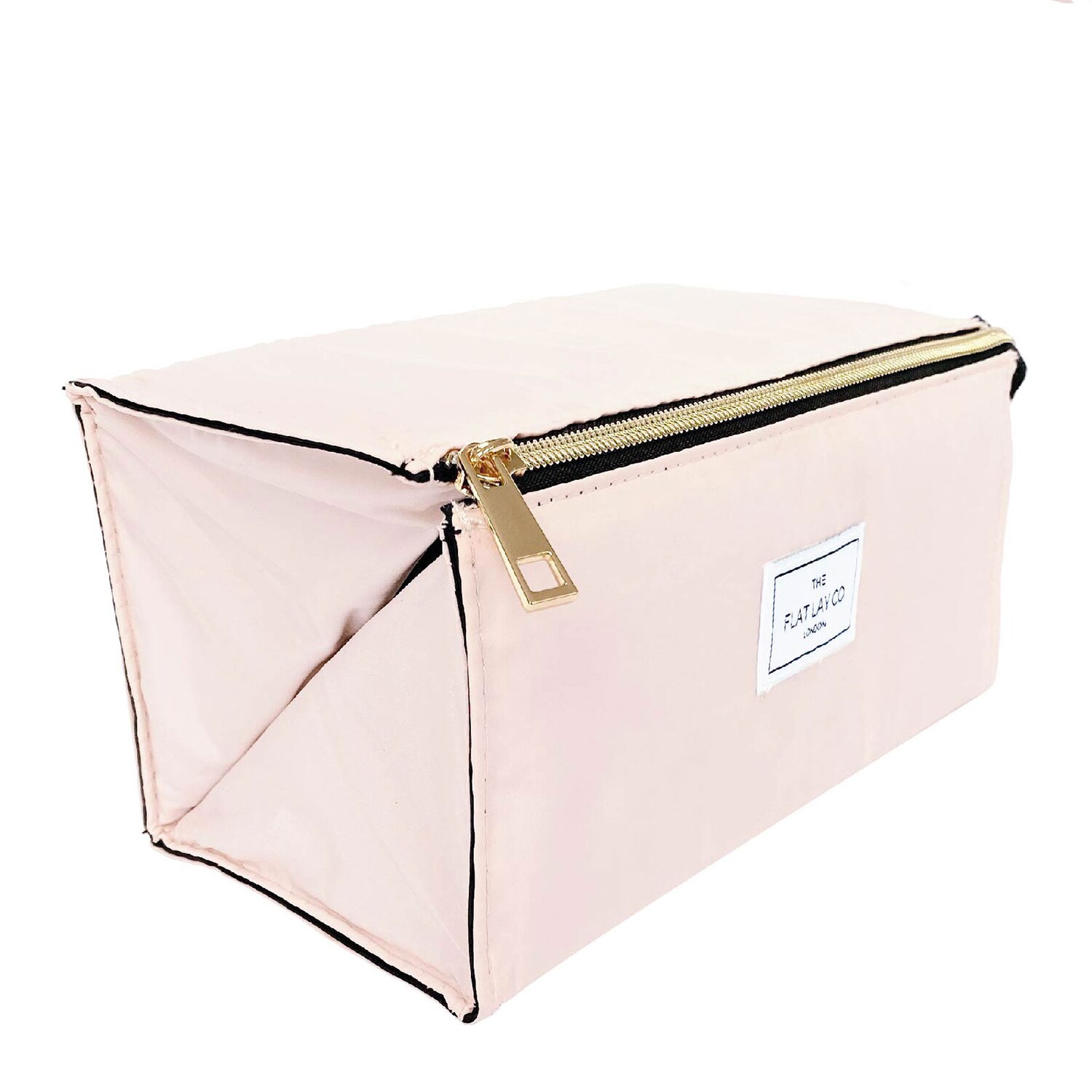 Flat Lay Co. Makeup Box Bag - Blush Pink/Blue - Open Flat Design - Womens - One Size - Image 2