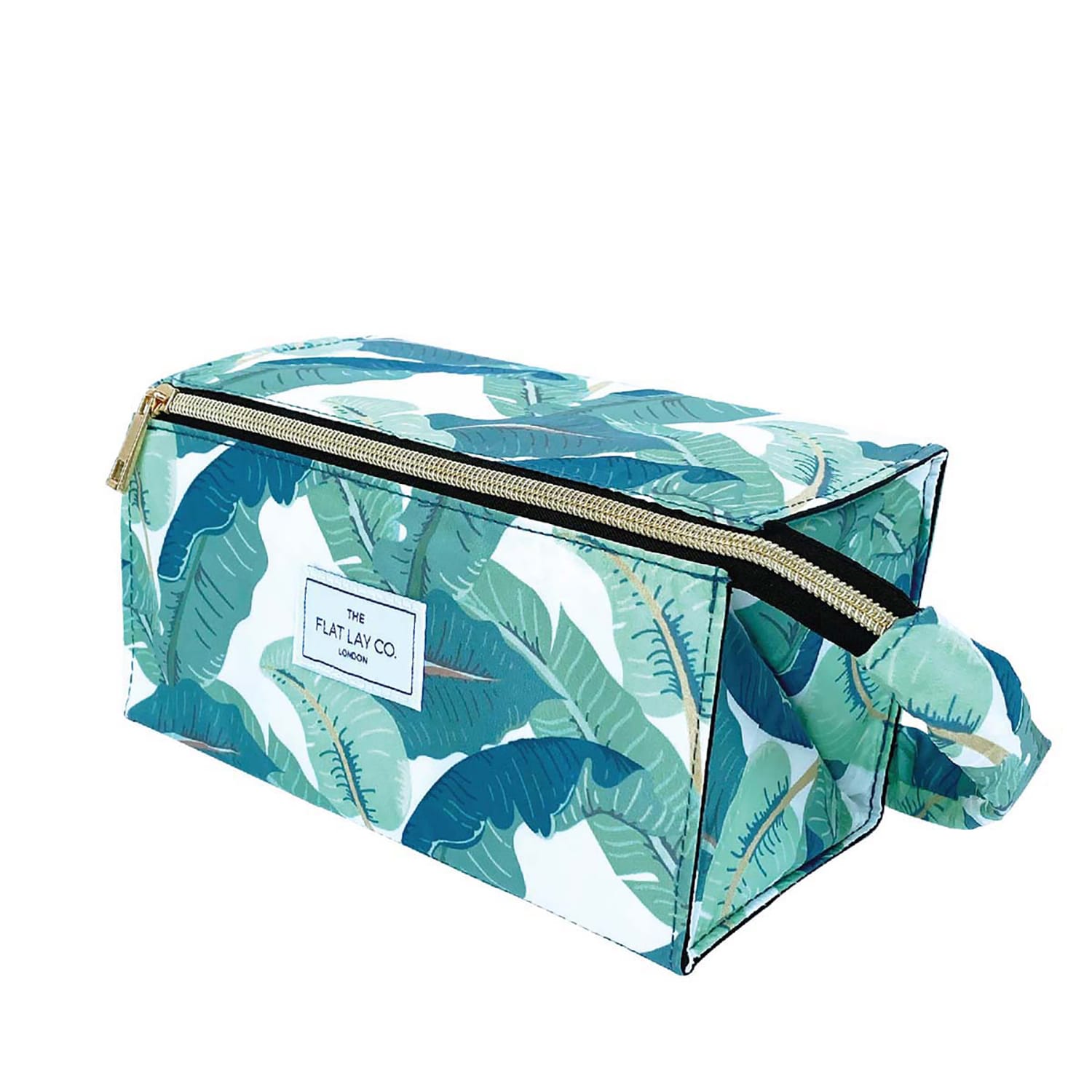 The Flat Lay Co. Open Flat Makeup Box Bag Tropical Leaves 1Each