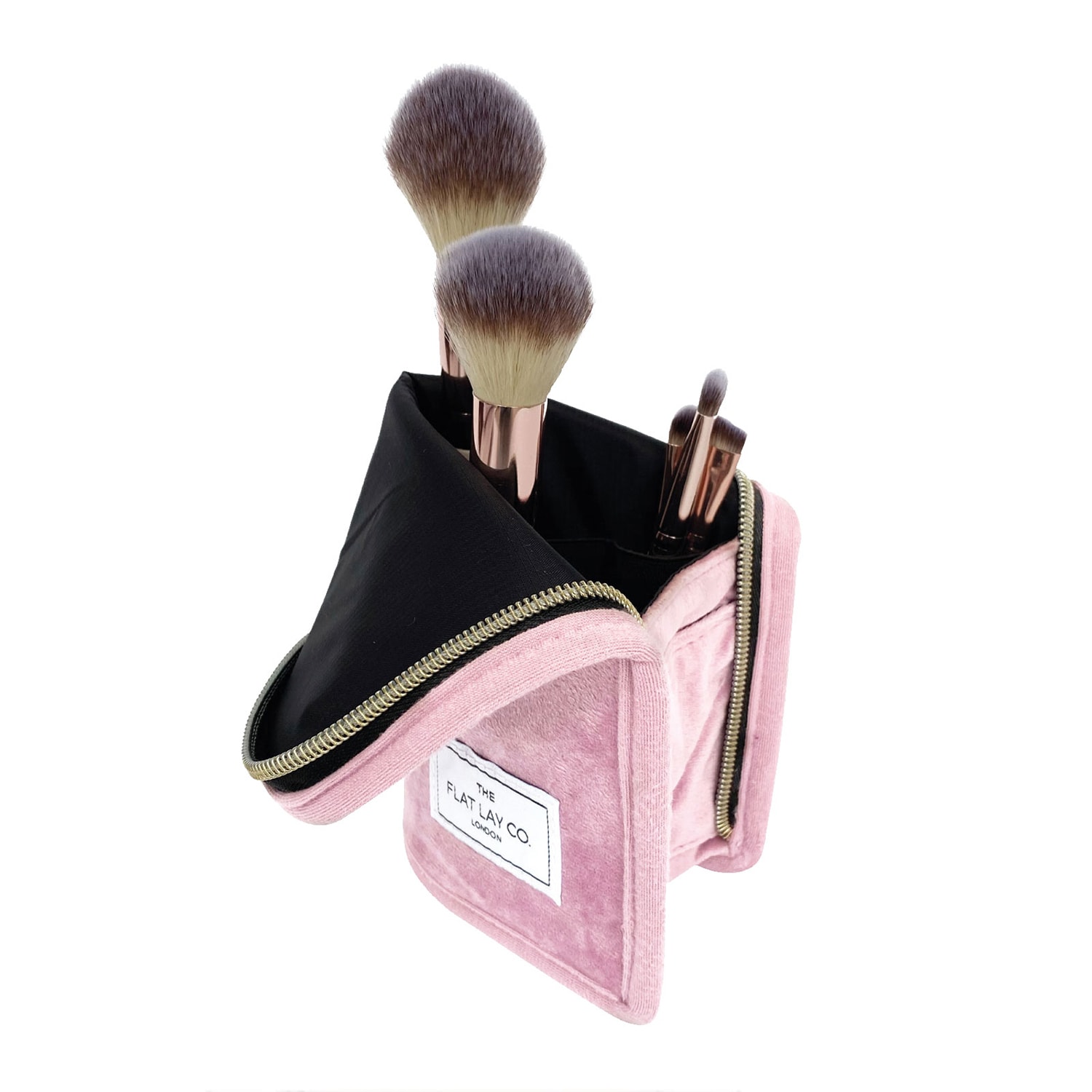 The Flat Lay Co Pink Women's Velvet Brush Case - Image 3