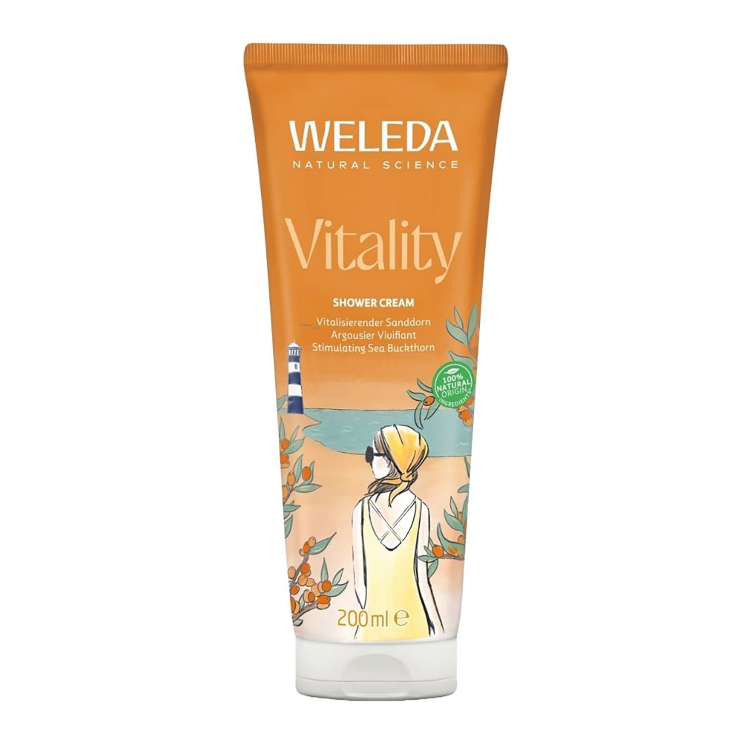 Weleda Vitality Shower Gel Cream Sea Buckthorn 200Ml