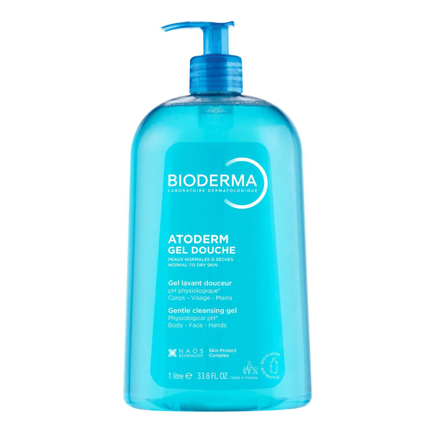 Bioderma Atoderm Gel Douche - Gentle Face & Body Cleanser For Dry Skin 1L