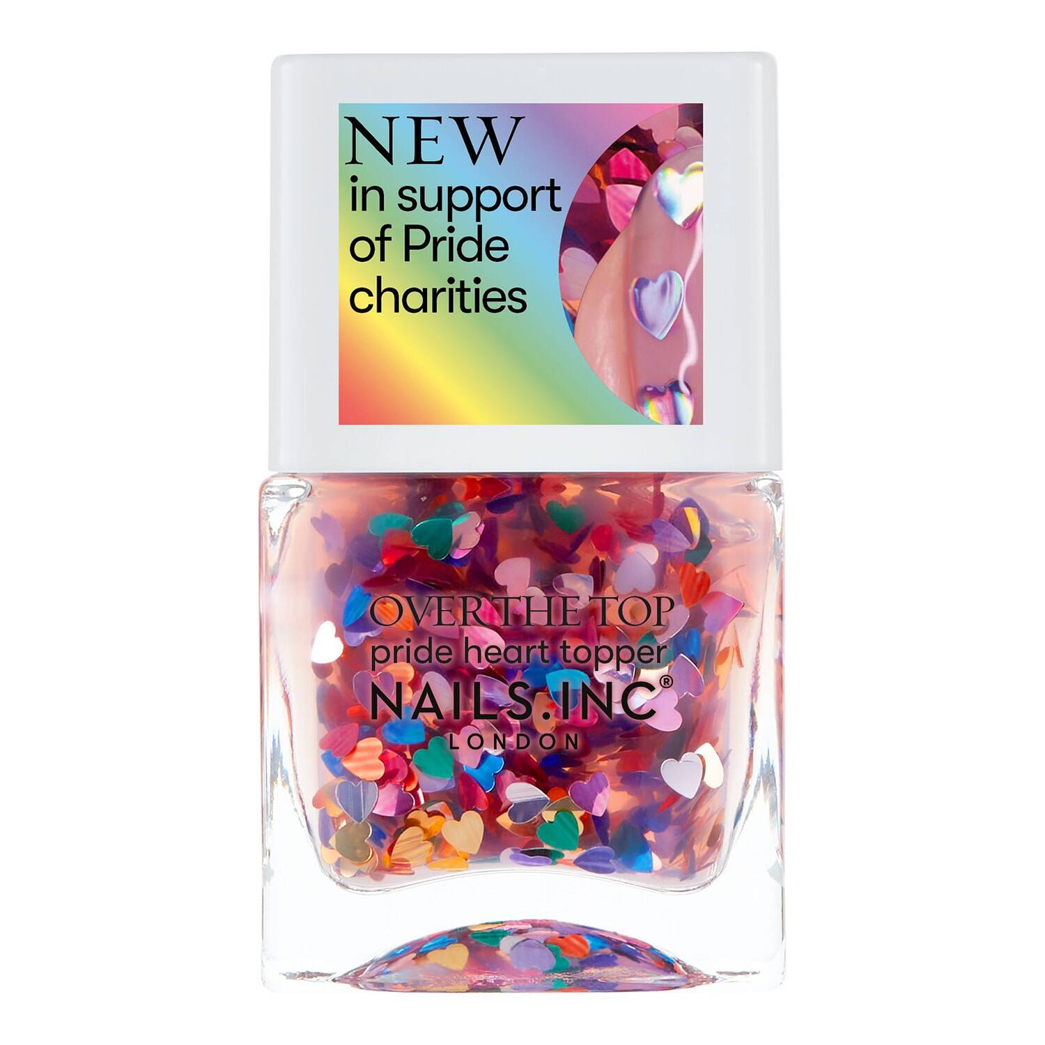 Nailsinc Pride Heart - Chunky Glitter Topper 14Ml