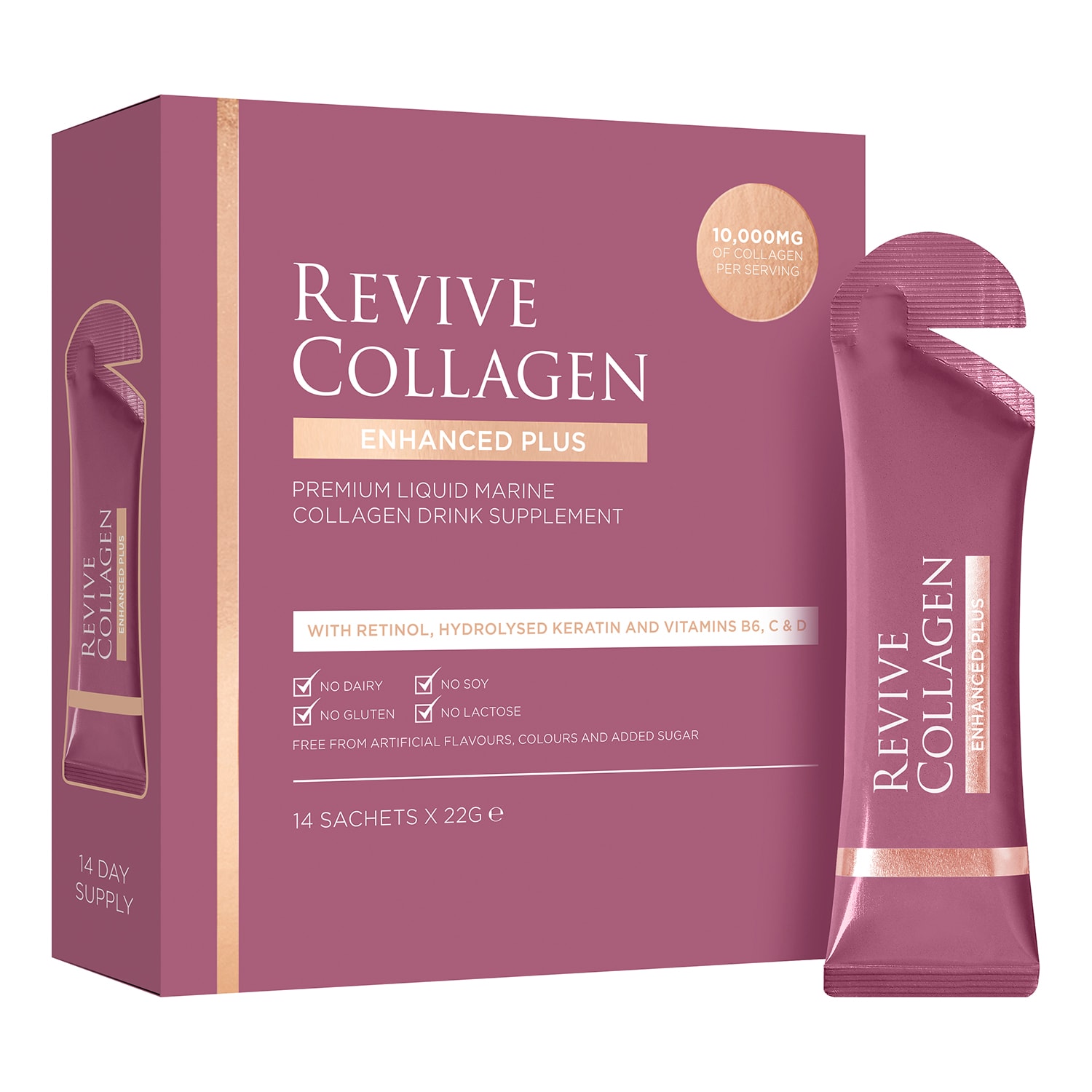 Revive Collagen Enhanced Plus 10,000MG Tropical Flavour 14 Sachets (BBD 01/27 ) - Image 9