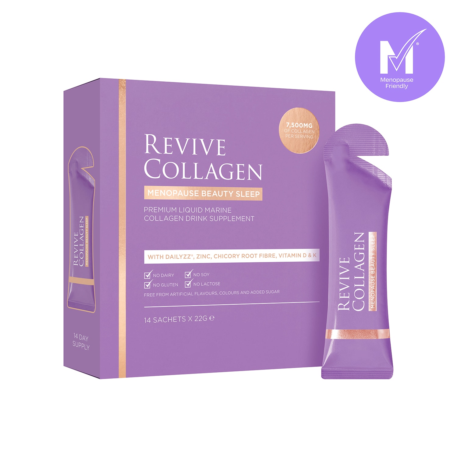 Revive Collagen Menopause Sleep Hydrolysed Marine Collagen Drink 14 Days