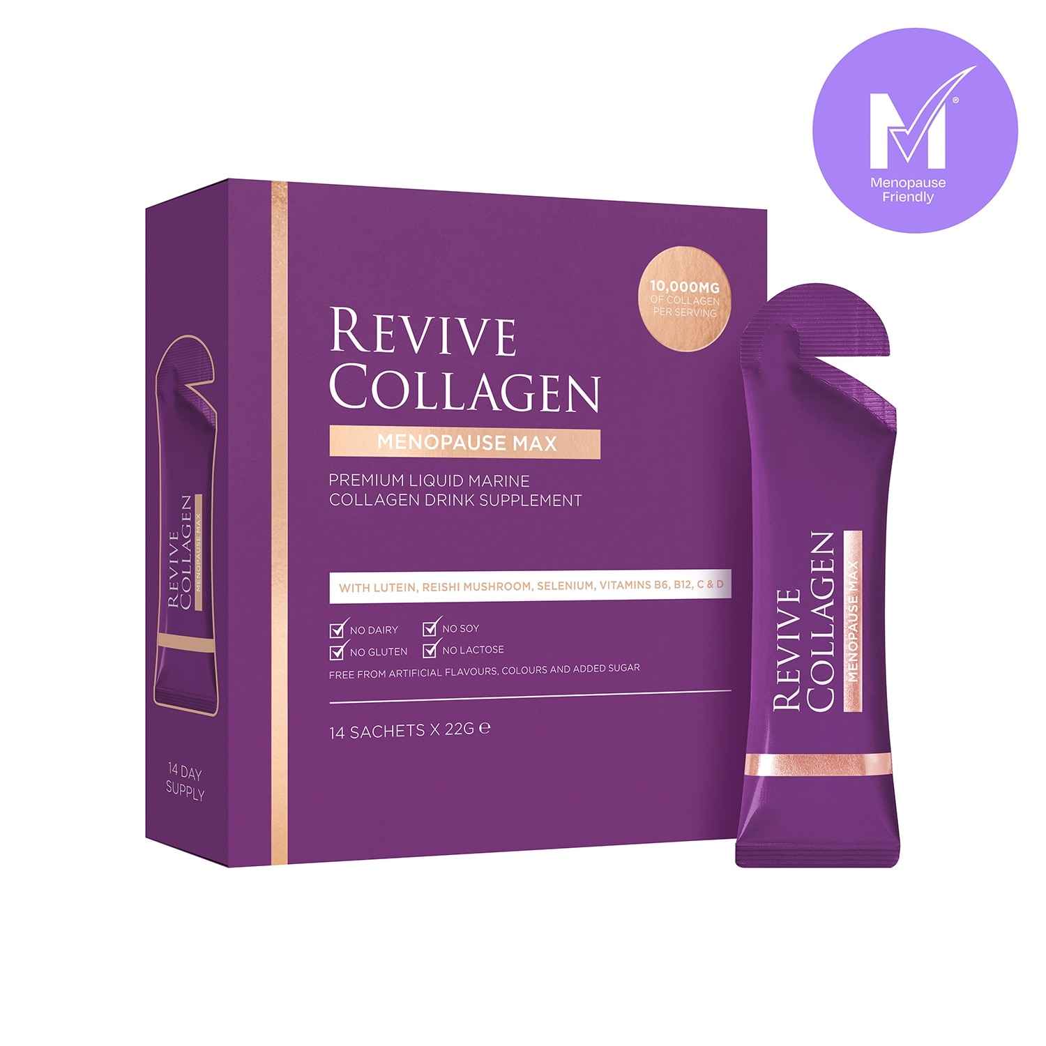 Revive Collagen Menopause Max Hydrolysed Marine Collagen Drink 14 Days