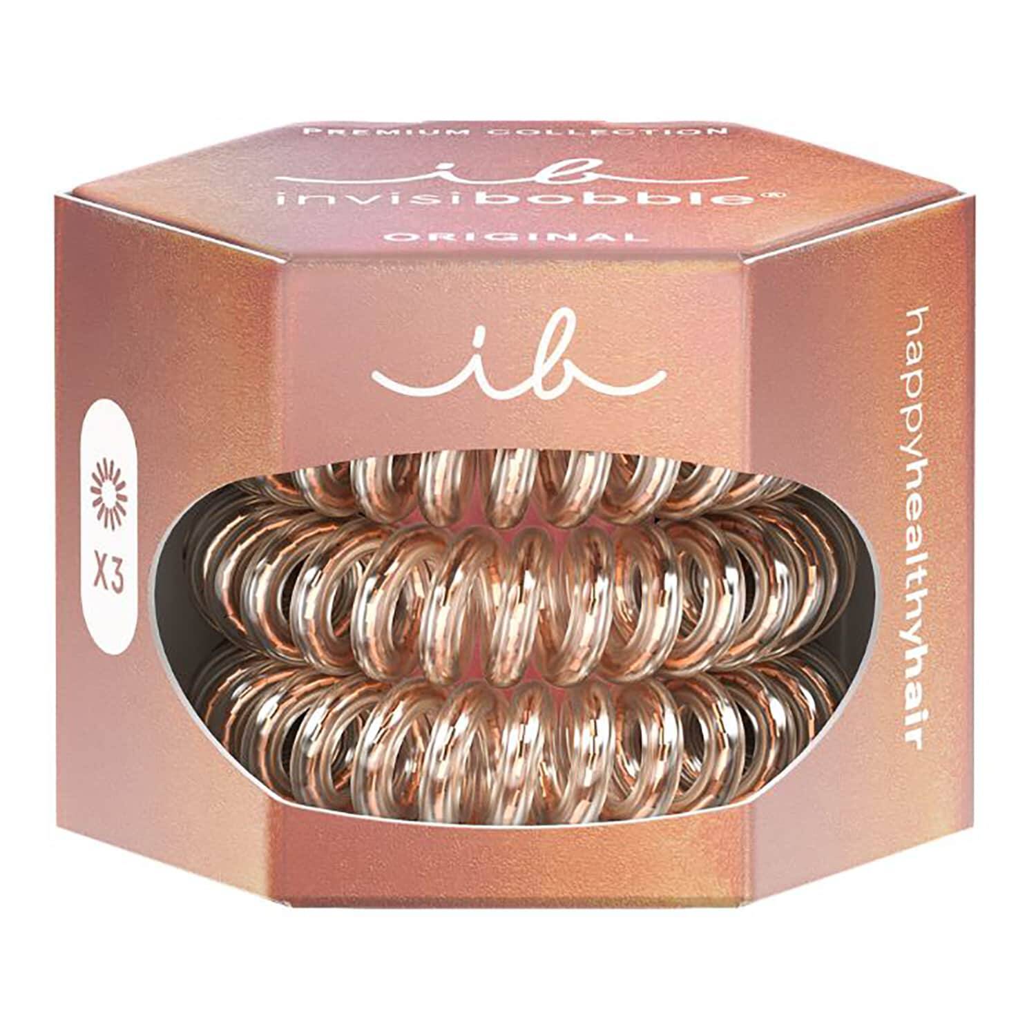 Invisibobble Hair Scrunchies Bronze X3