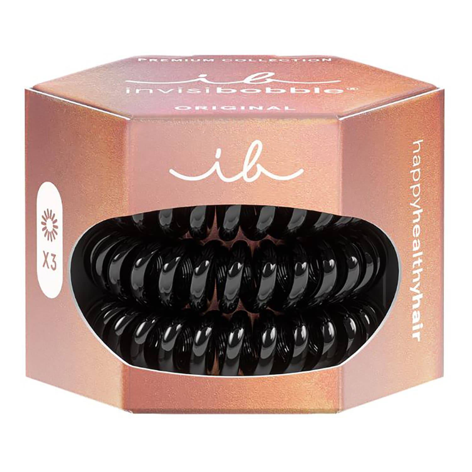 Invisibobble Hair Scrunchies Black X3