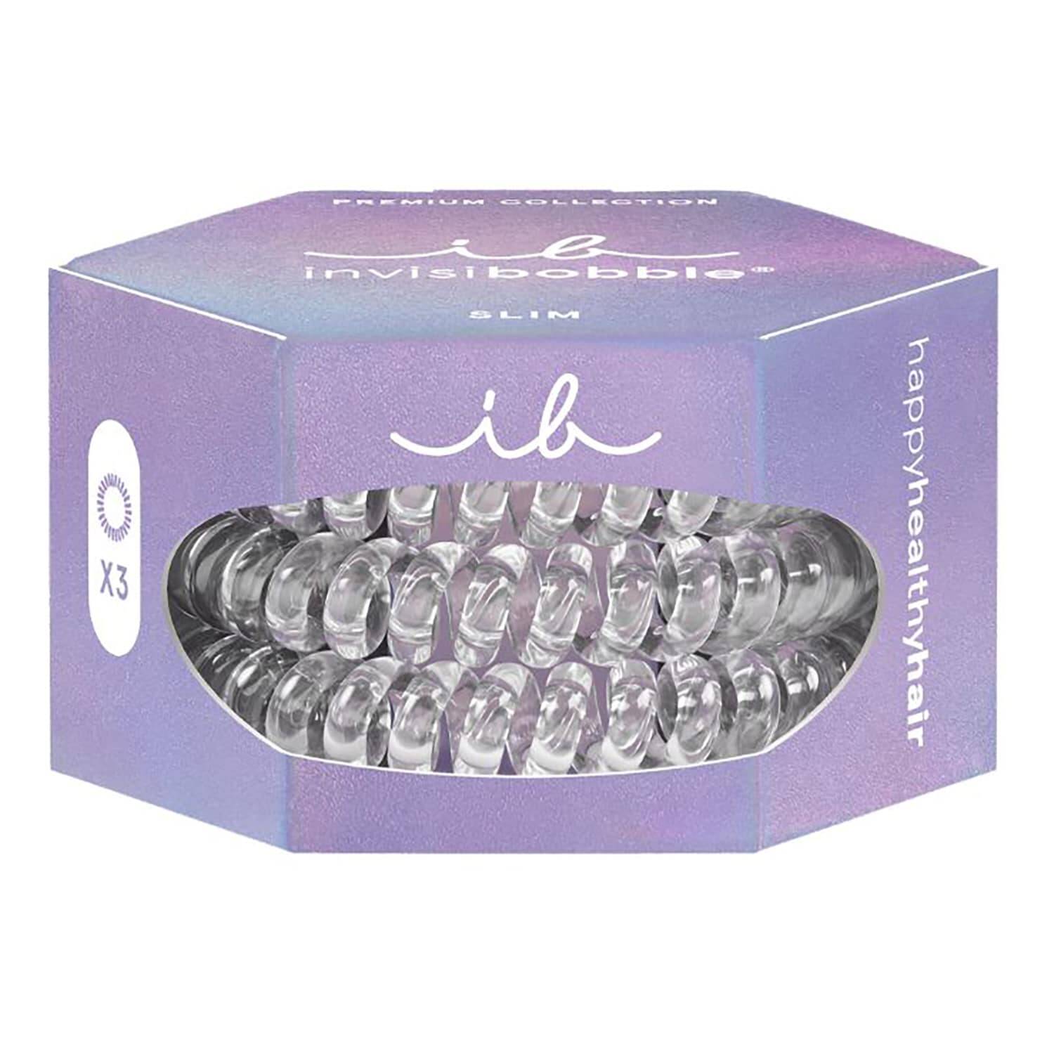Invisibobble Slim Hair Scrunchies Clear X3