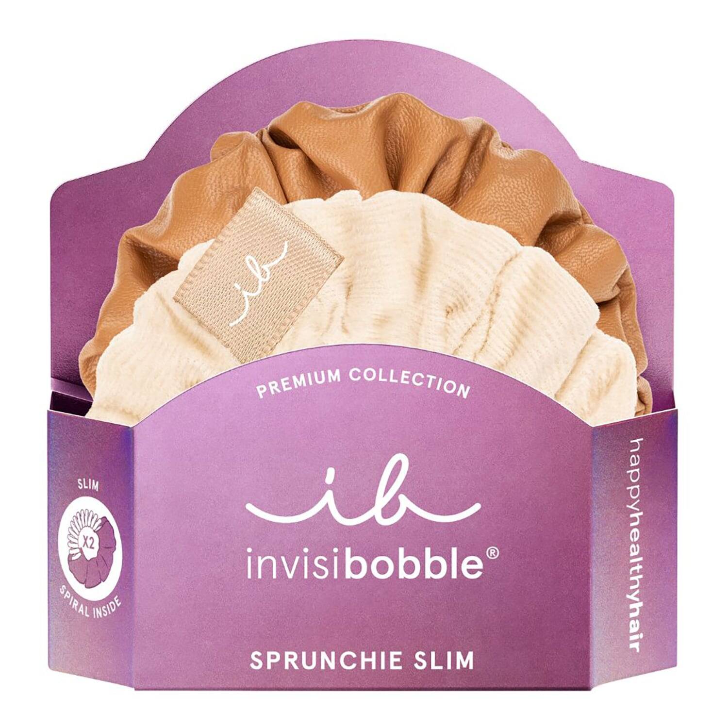 Invisibobble Sprunchie Slim Hair Scrunchies Creme De Caramel X2