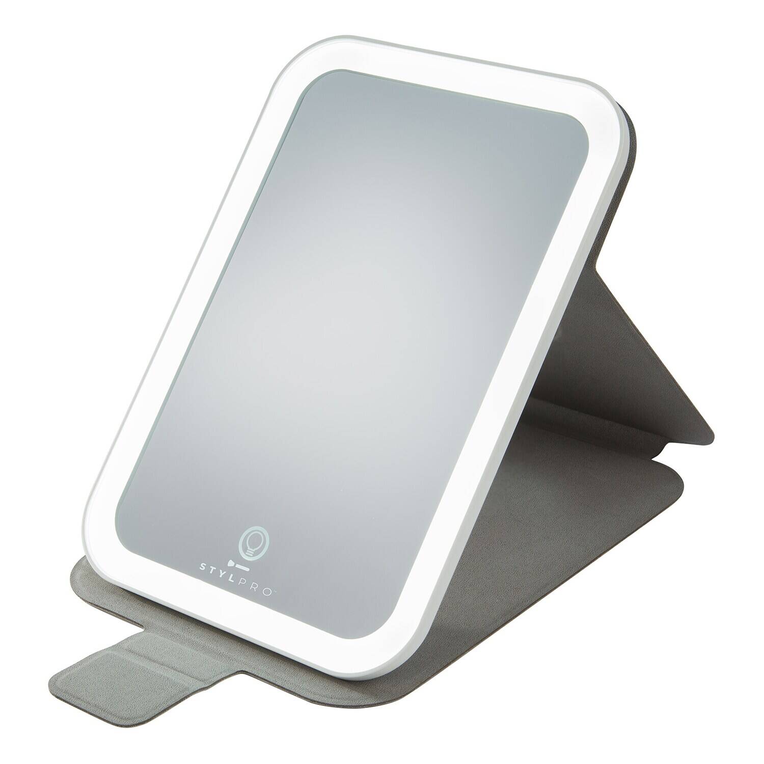 Stylpro On Tour Petite Led Travel Mirror White