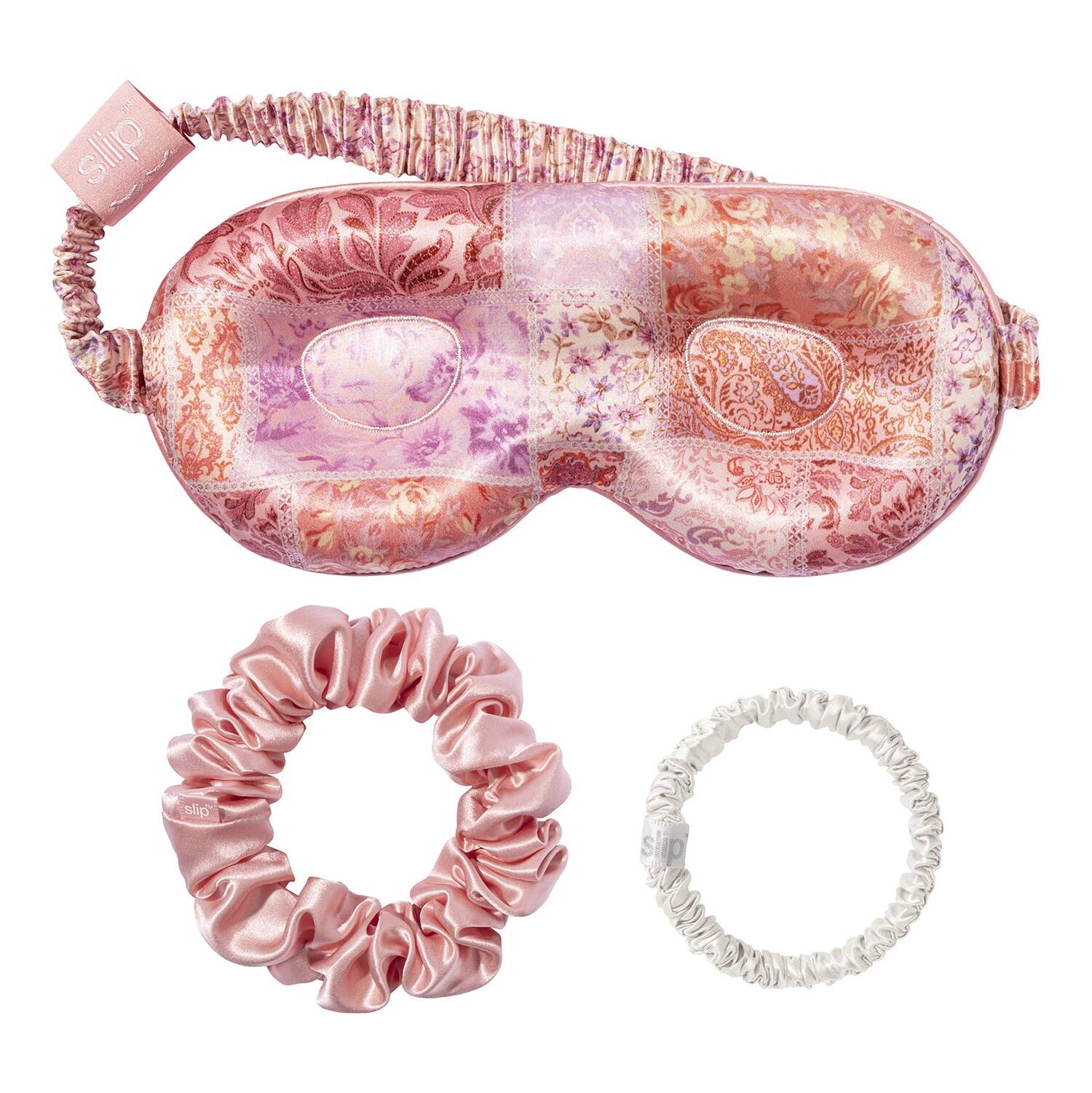 Slip Silk Pillowcase Beauty Sleepover Set - Sleep Mask & Scrunchie Set 3 Pieces