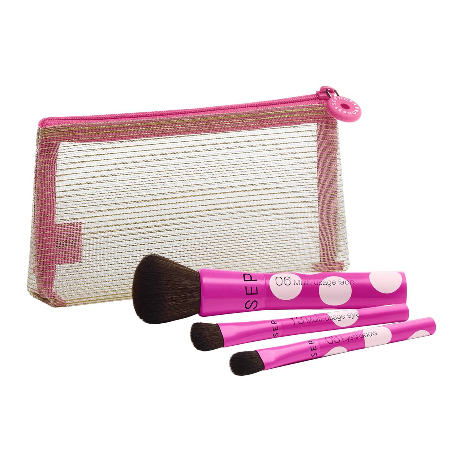 Sephora Collection Set Of 3 To-Go Essential Brushes