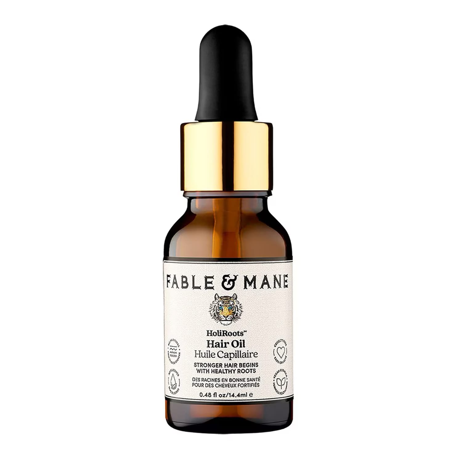 Fable & Mane Holiroots - Huile Capillaire Pour Cheveux Renforcés 14.4Ml