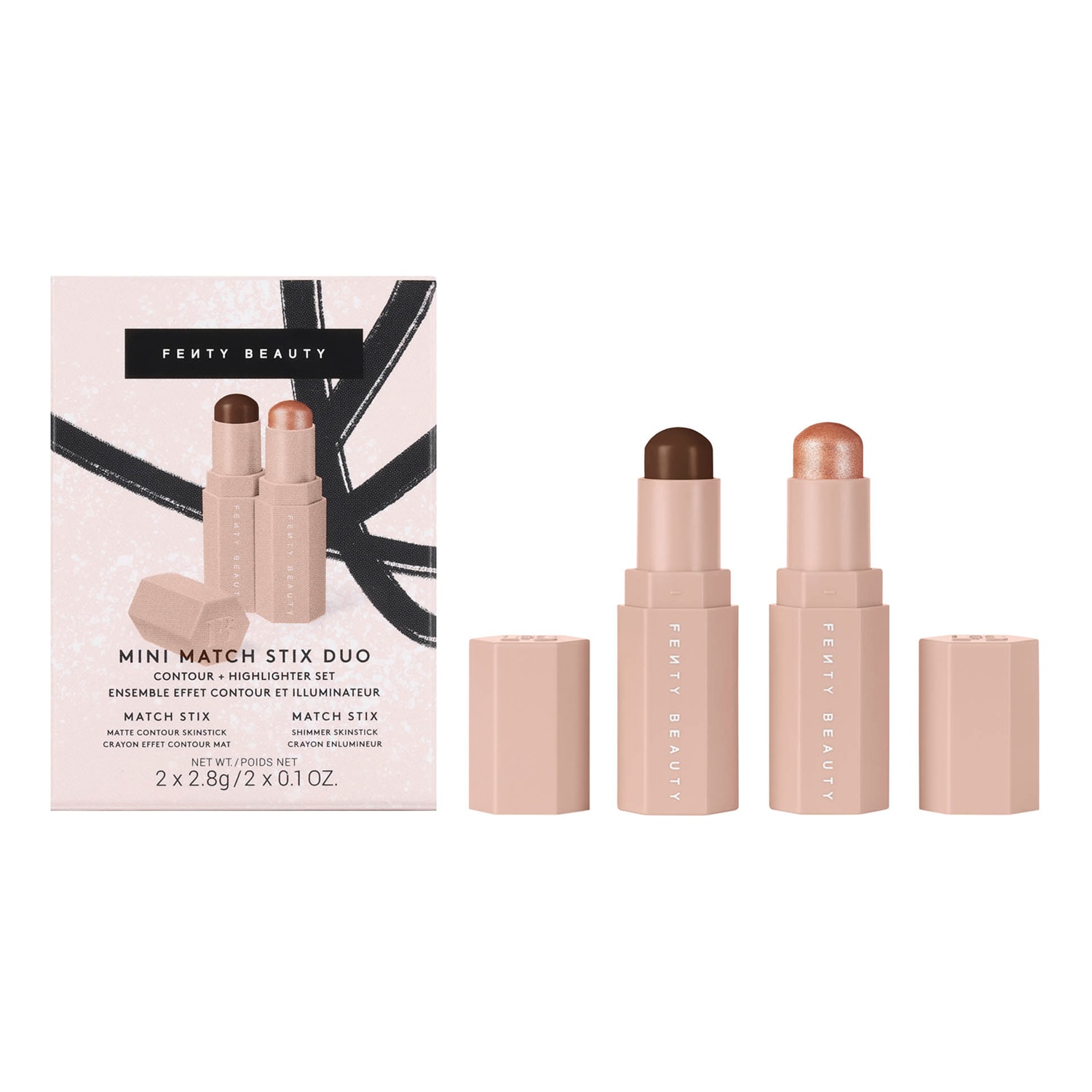 Fenty Beauty Mini Match Stix Duo Contour + Highlighter Set Espresso + Sinnamon (5.5 Ml)