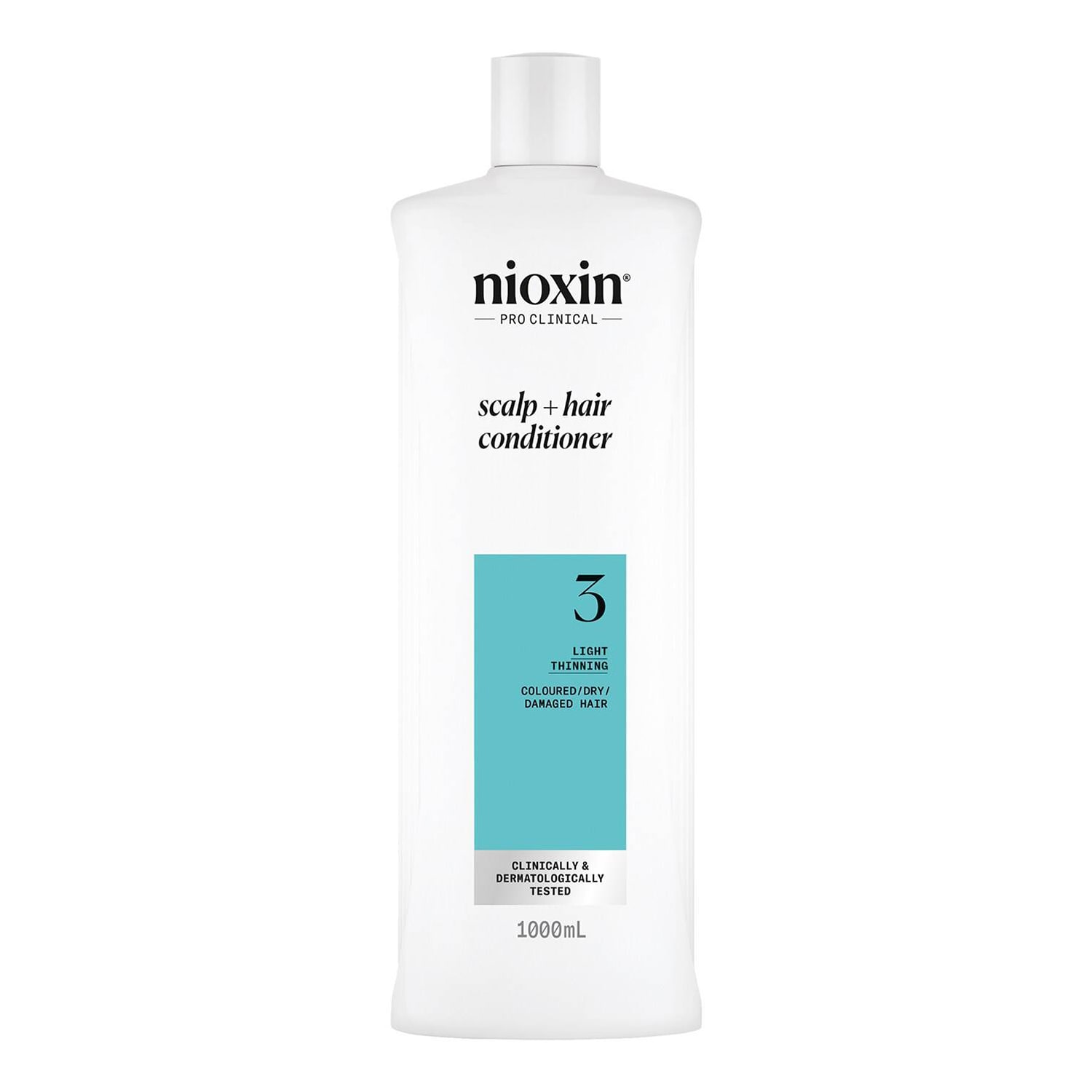 Nioxin System 3 Scalp + Hair Conditioner for Light Thinning Coloured Hair 1000ml - Image 7