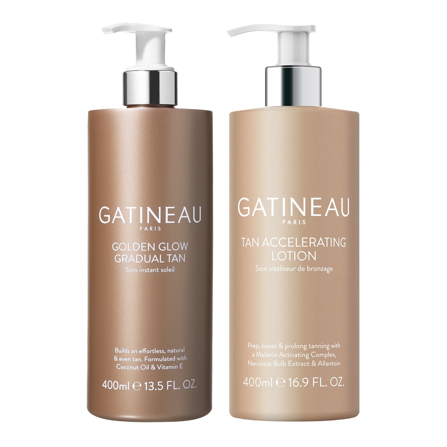 Gatineau Gatineau Tan Accelerating Lotion And Golden Glow Gradual Tan Duo (Worth £113) 800Ml