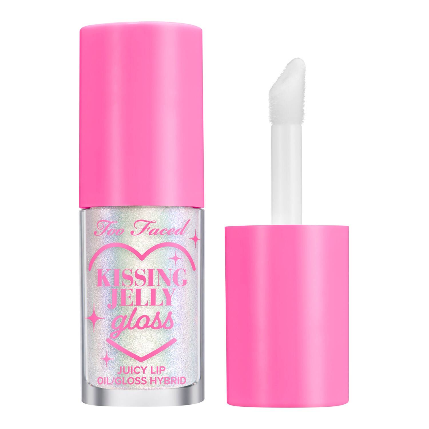 Too Faced Kissing Jelly Lip Oil Gloss 4.5Ml Strawberry Frosting