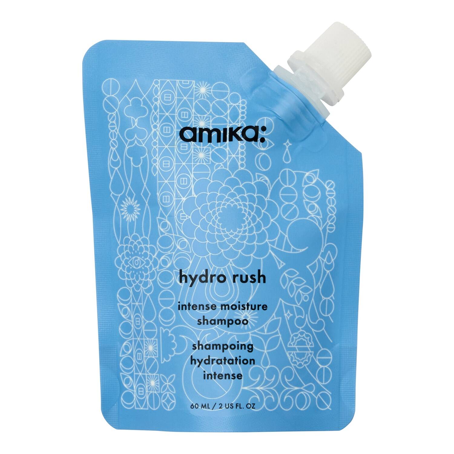 Amika Hydro Rush Intense Moisture Shampoo With Hyaluronic Acid 60Ml