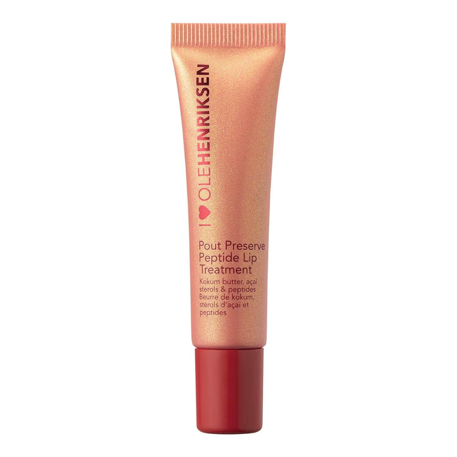 Ole Henriksen Pout Preserve Hydrating Peptide Lip Treatment Strawberry Sorbet Glimmer (12 Ml)