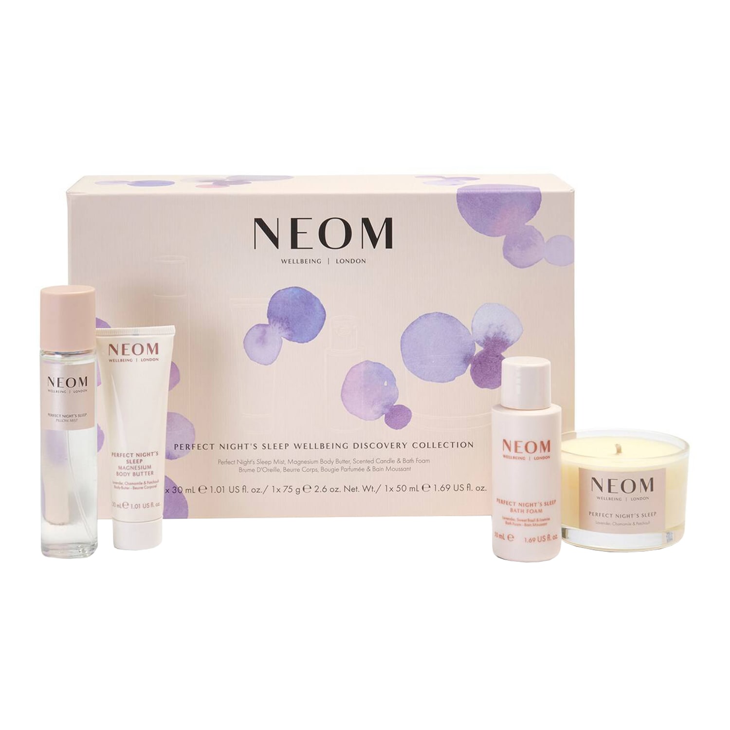 Neom Box NEOM Wellbeing Perfect Night's Sleep Wellbeing Discovery Set | SEPHORA UK