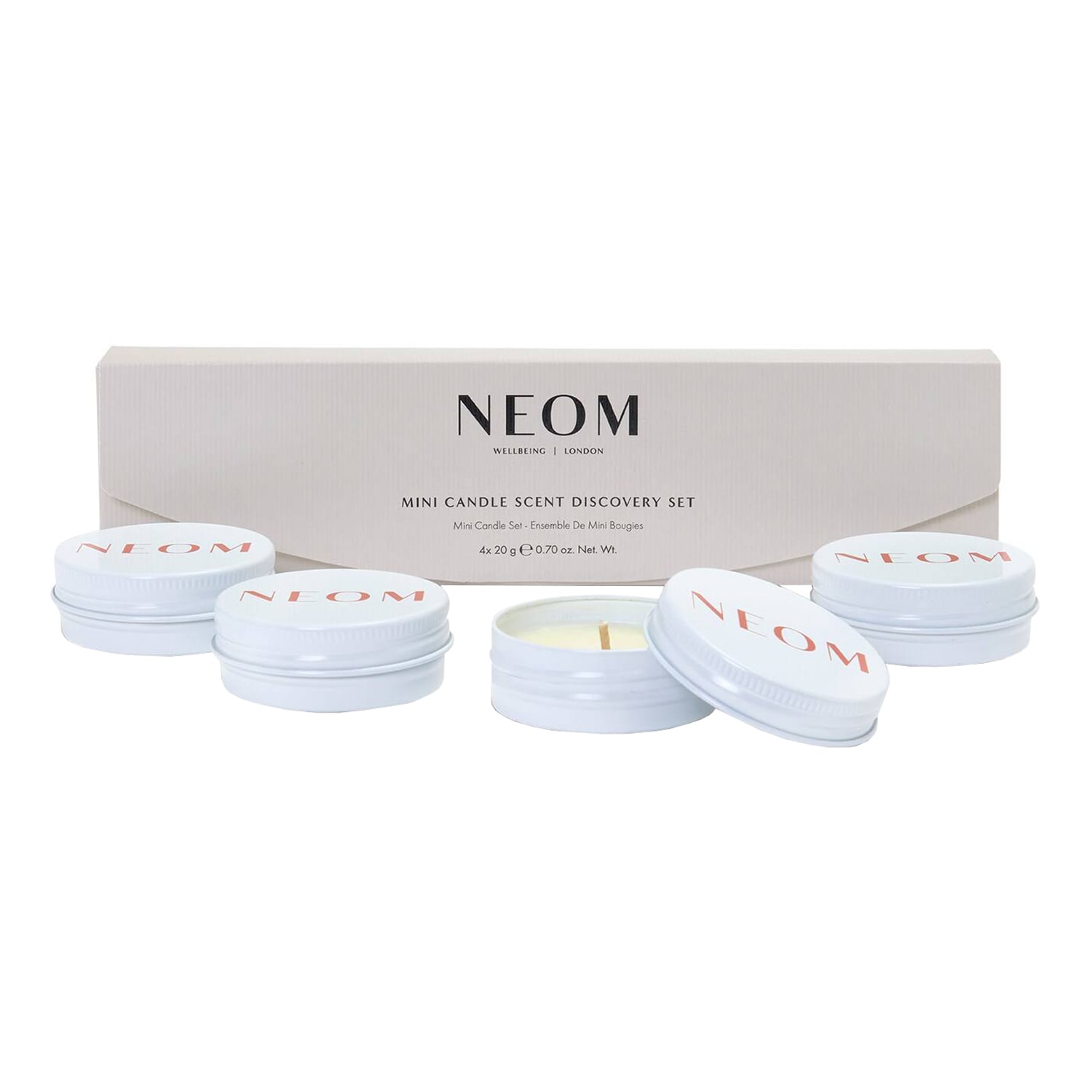 Neom Wellbeing Mini Candle Scent Discovery Set