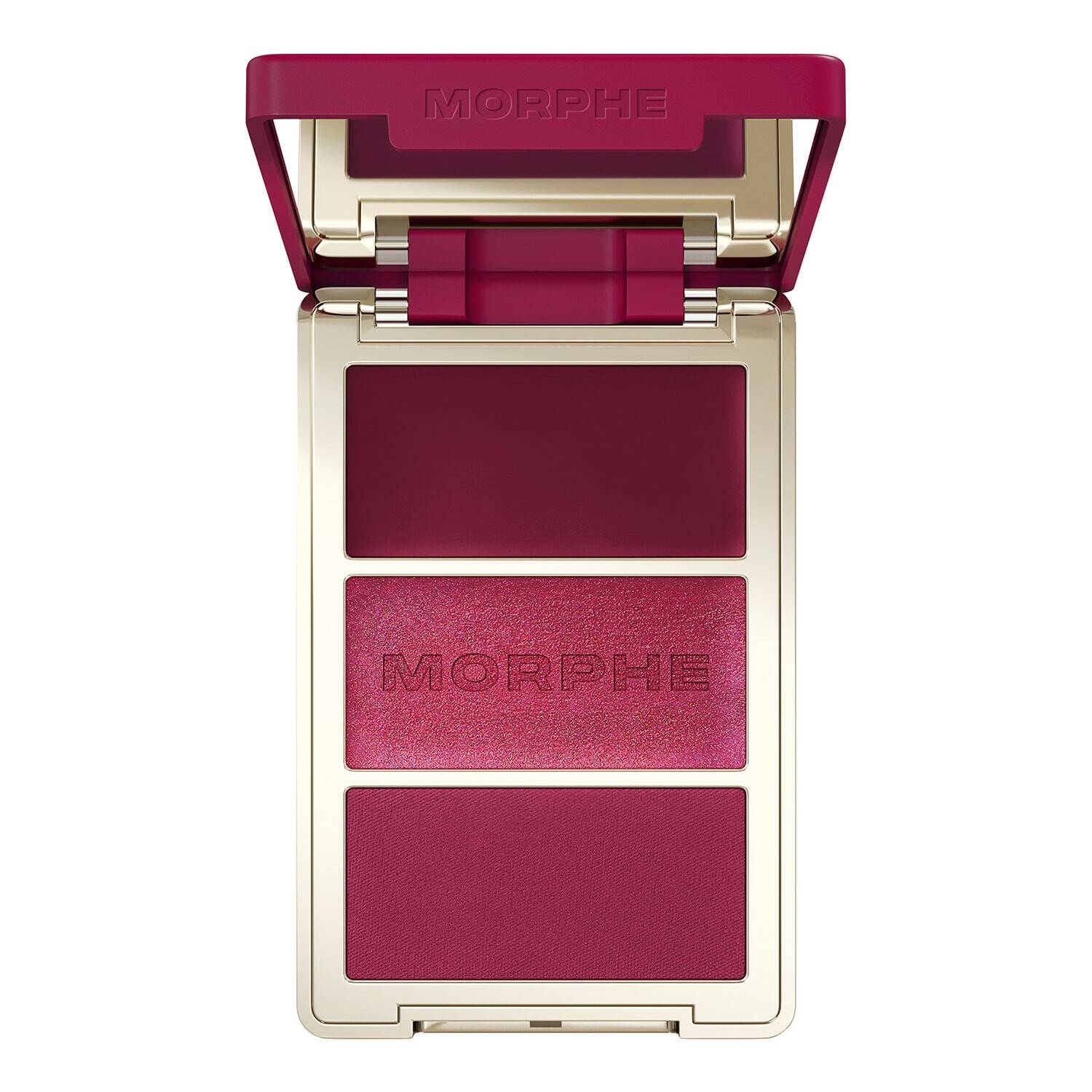 Morphe Cheek Thrills Multi-Finish Face Trio (Various Shades) - WINE & DINE - Image 2