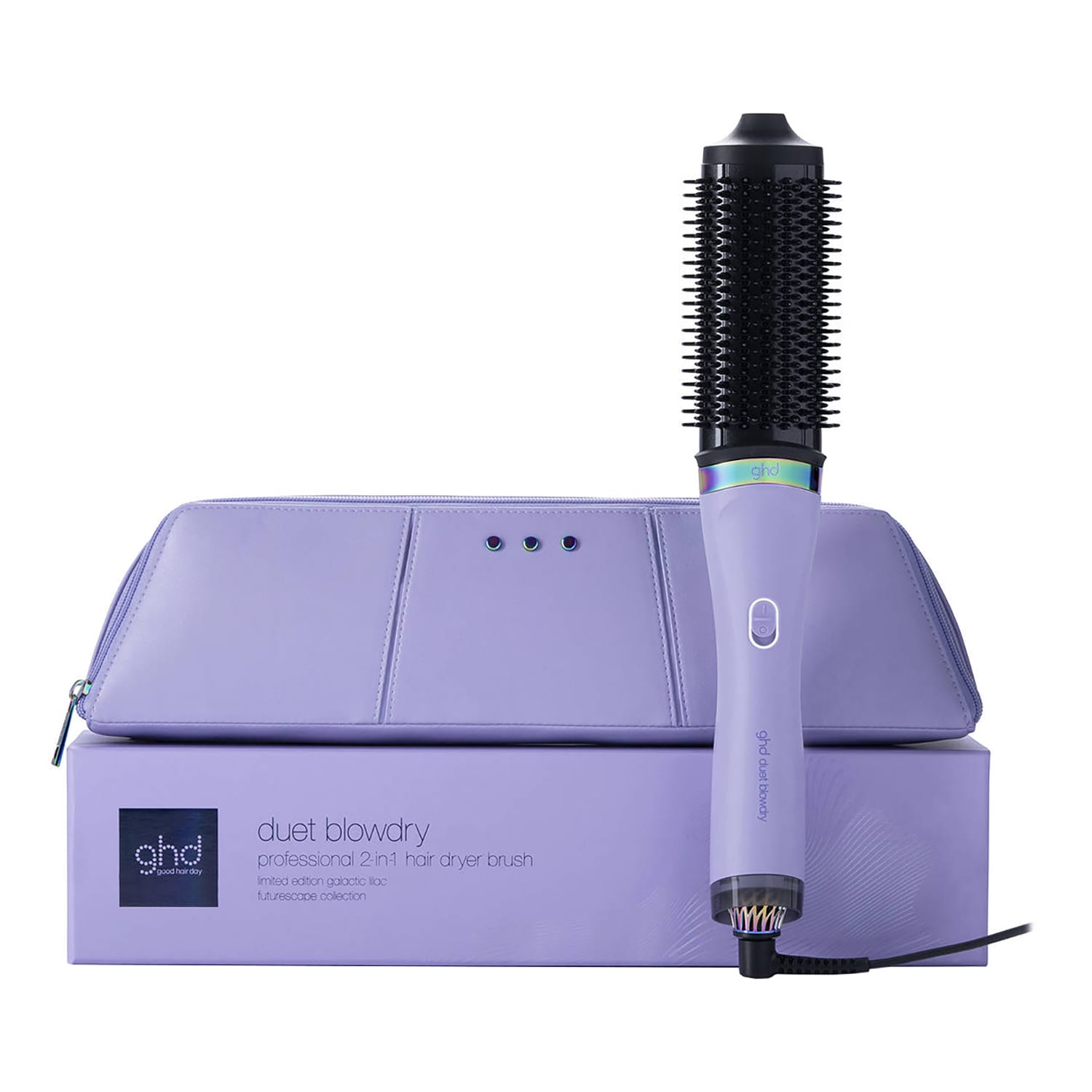 GHD ghd Duet Blowdry Limited Edition Hair Dryer Brush in Galactic Lilac - Purple - Image 2
